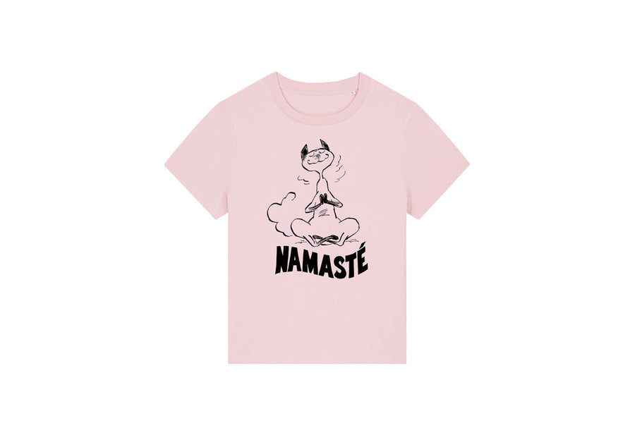 Jan, Jans en de Kinderen T-shirt 'Namasté' - Cotton Pink - afbeelding 1
