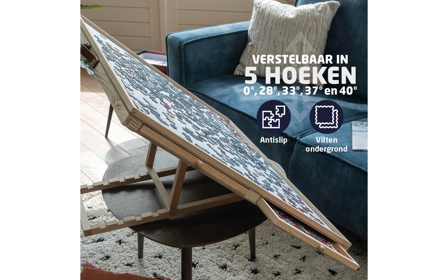 Ergonomische Puzzelplaat - 1500 Stukjes – 4 Lades - BREND - afbeelding 6