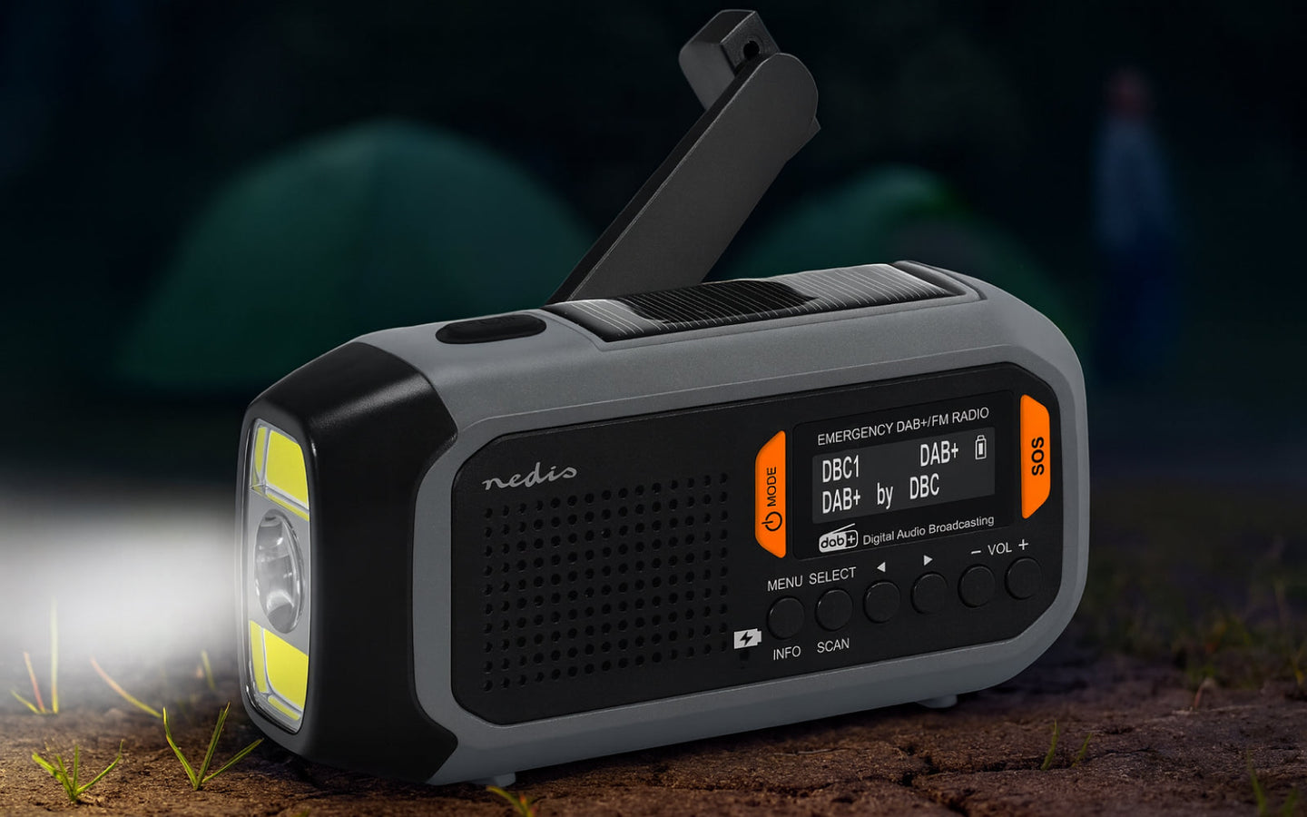 Draagbare DAB+/FM radio met noodfuncties - Nedis - afbeelding 5