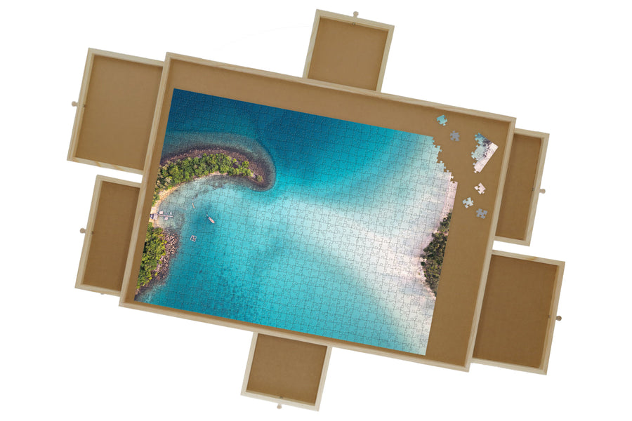 Puzzelplaat - 1000 Stukjes – Puzzelbord met 6 Lades – BREND - afbeelding 1