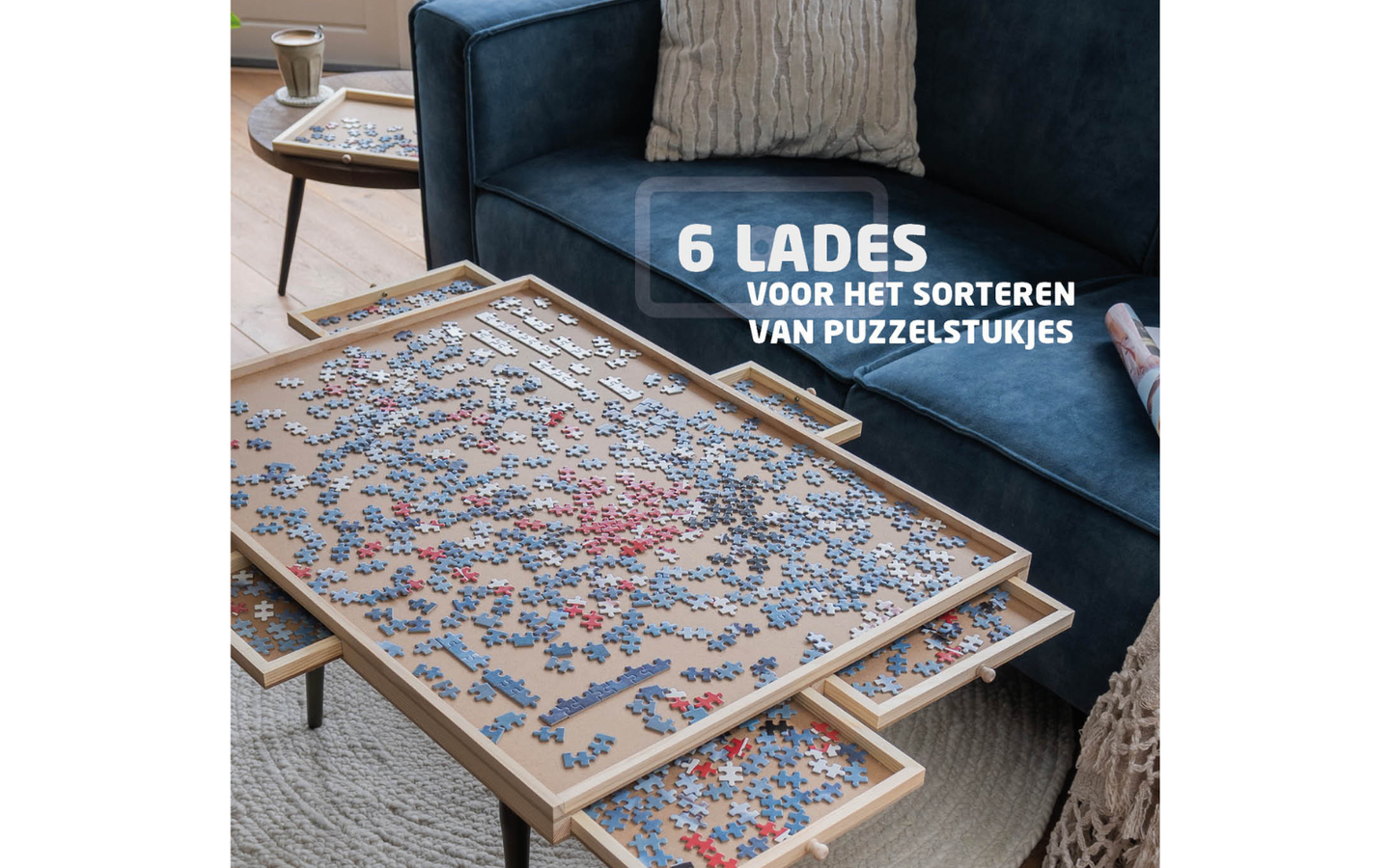 Puzzelplaat - 1500 Stukjes – Puzzelbord met 6 Lades – BREND - afbeelding 3