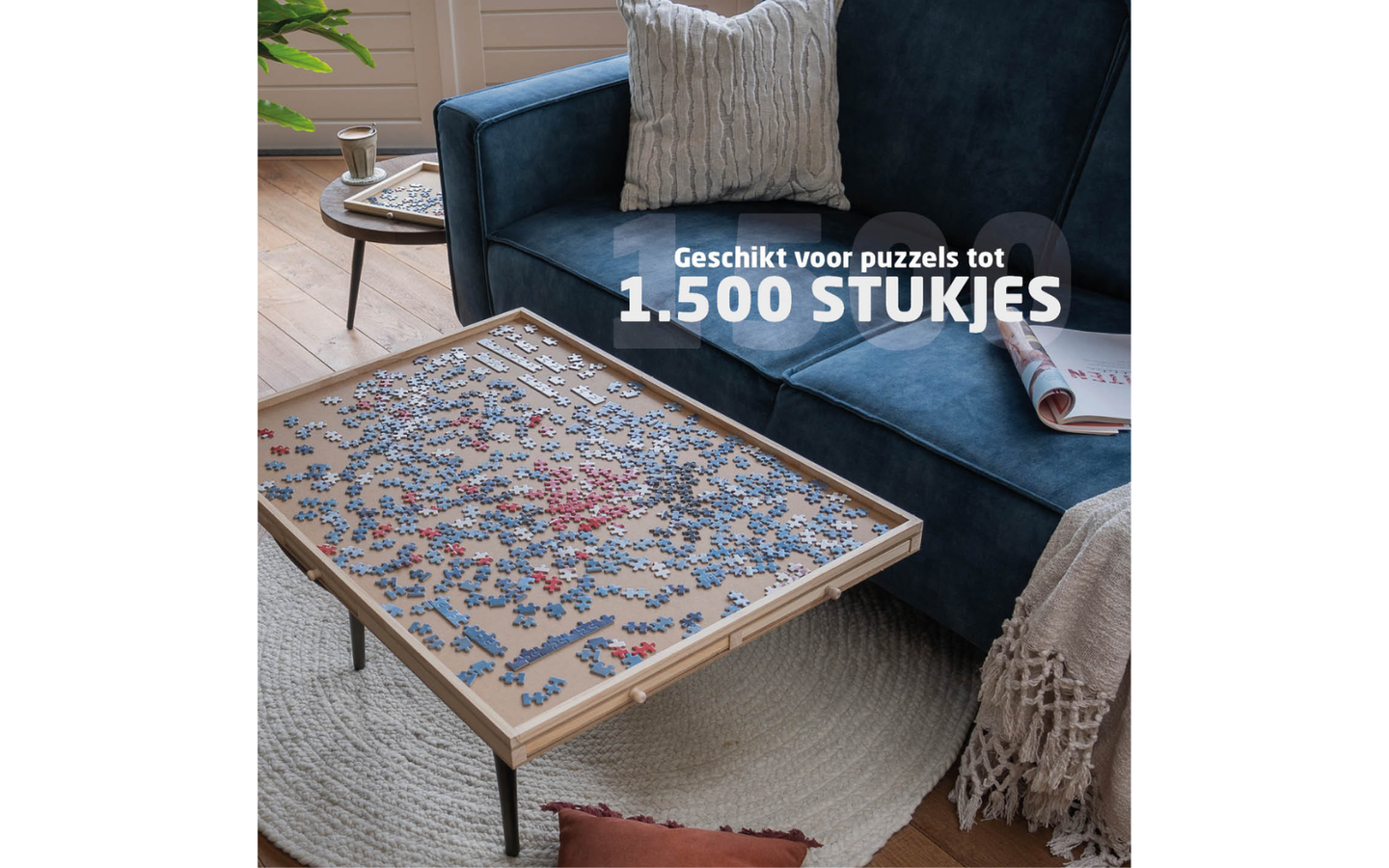 Puzzelplaat - 1500 Stukjes – Puzzelbord met 6 Lades – BREND - afbeelding 2