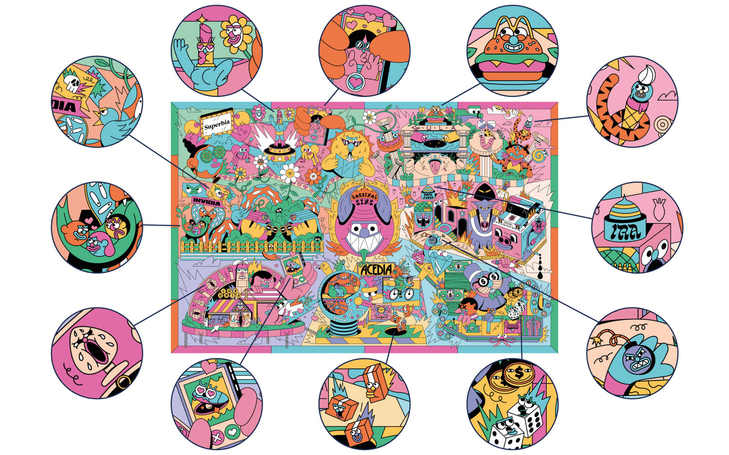 Puzzle in a bag - De Zeven Hoofdzonden puzzel - afbeelding 4